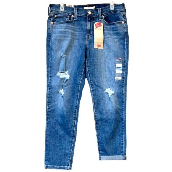 LEVIS BOYFRIEND MID-RISE WOMEN'S JEANS 6 28 New - Picture 5 of 6